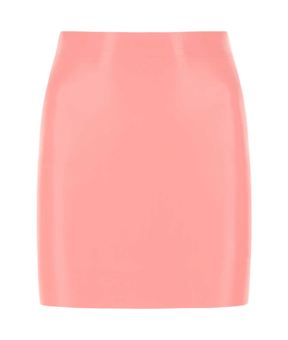 新品未使用amica COUTURE SKIRT PINK Notched Mini Skirt - High-Waisted Mini Skirt - Pink Mini