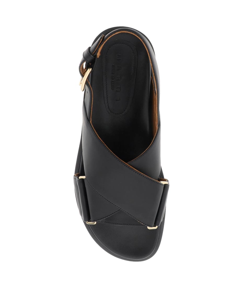 【関税＆送料込み】Marni Crossed Leather Sandal Marni Crossed Sandals | italist