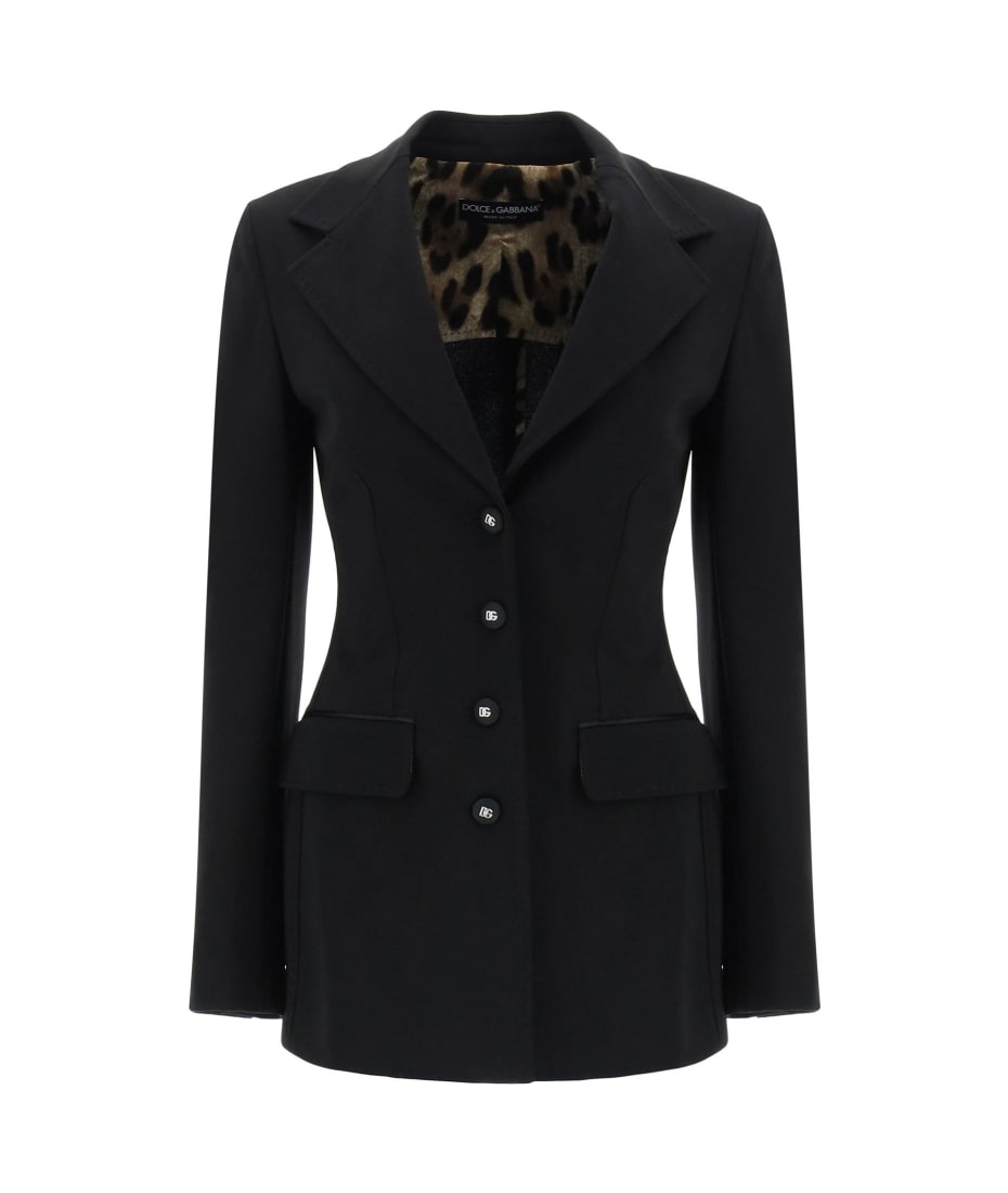 ジャケット Dolce & Gabbana SS24 Turlington blazer (F29Z8TFUCCS W0001) Single-breasted woolen Turlington blazer in White for Women