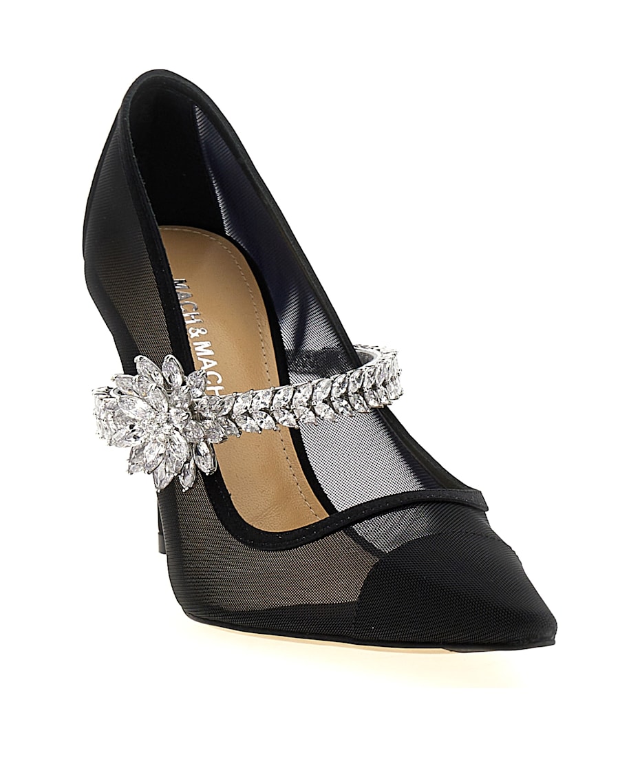 パンプス MACH & MACH SS25 'Lotus' pumps (R25S090695NETB17 BLACK) Mach & Mach 'lotus' Pumps | italist