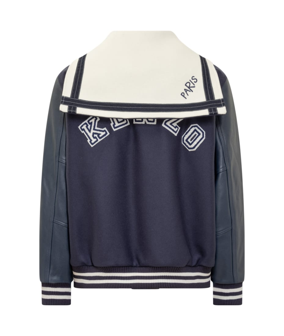 Kenzo Wool And Leather Bomber Jacket | italist