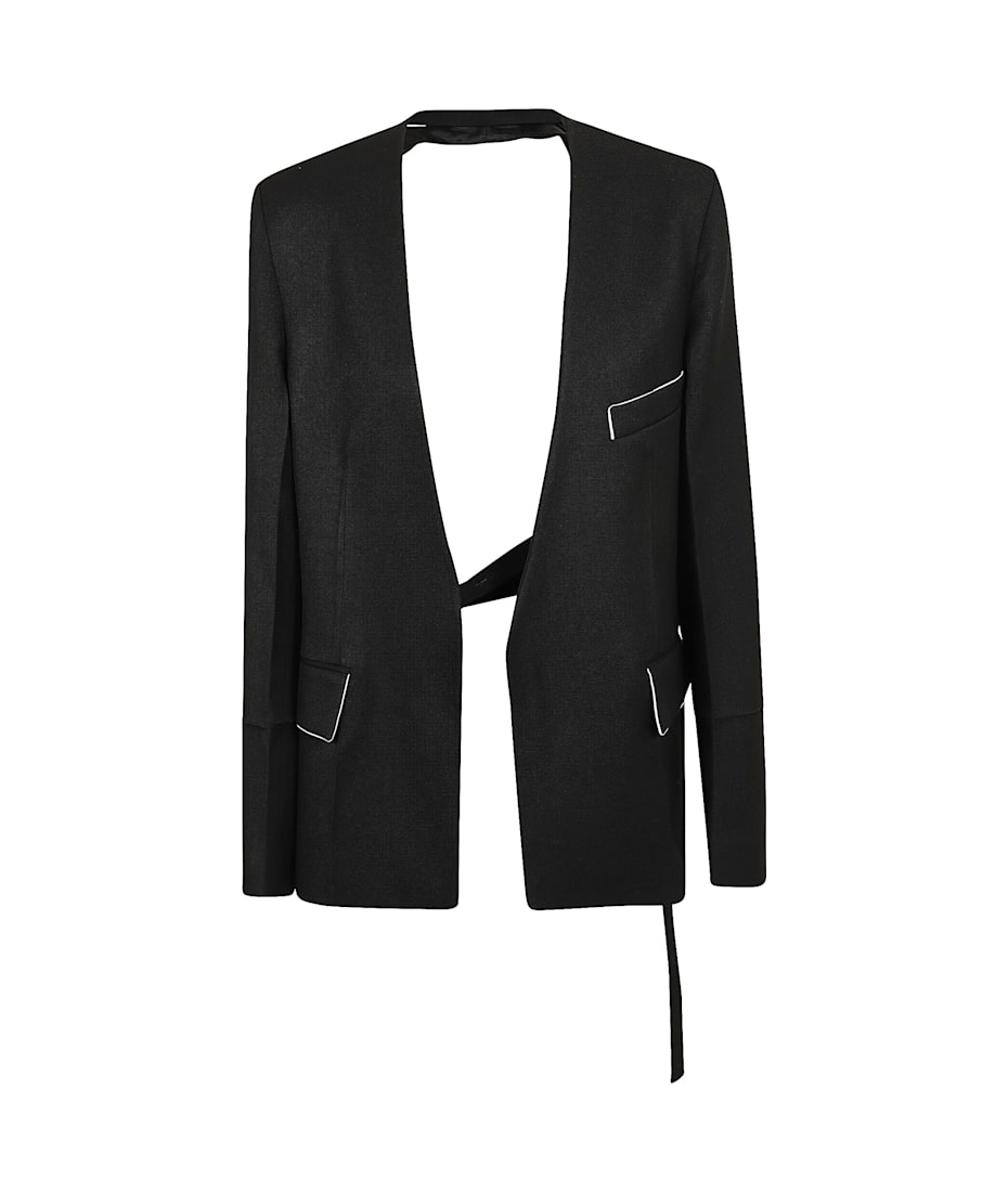 ジャケット ViCTORiA BECKHAM 'Shrunken Collarless Open-Back' blazer Victoria Beckham Shrunken Collarless Open-back Jacket