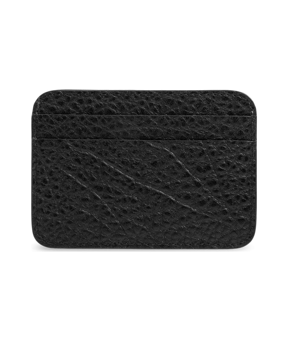 ■Acne Studios■ Logo Leather Card Holder Black CG0262900 CG Acne Studios - Leather card holder - Black