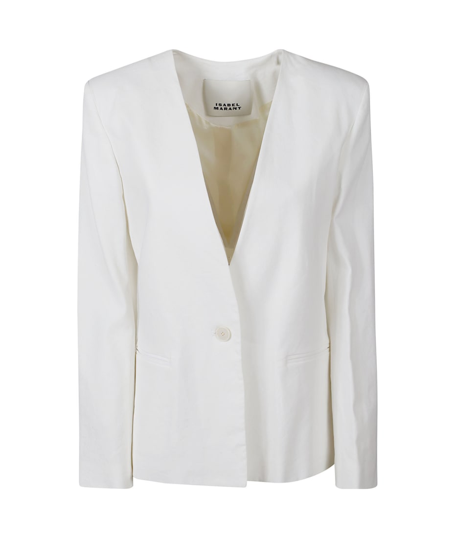 【送料&関税込】Isabel Marant Manzil Blazer Isabel Marant Manzil Hemp Blend Single-Breasted Blazer