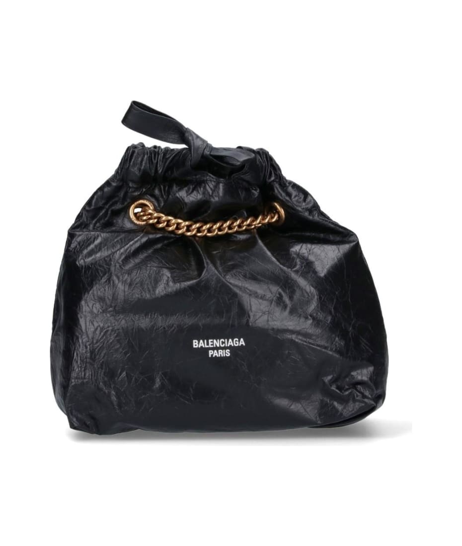 Balenciaga Logo-Print Leather Shoulder Strap for Handbag