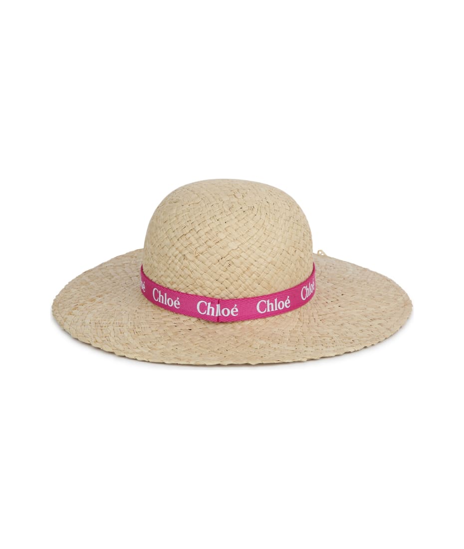 Chloé Wide-brimmed Hat With Print - Pink