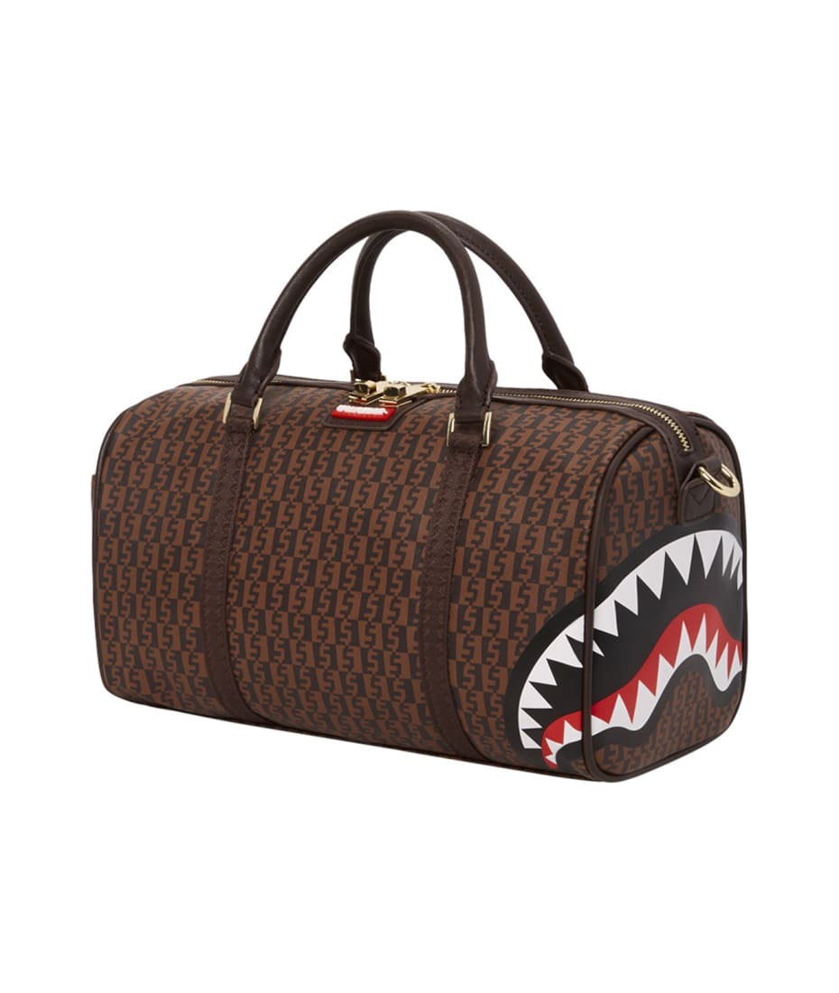 SPRAYGROUND SIP WITH CAMO ACCENT DUFFLE, Brown Men's Travel & Duffel Bag