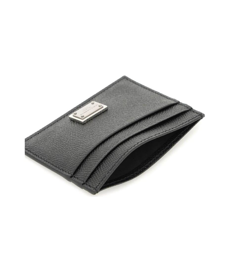 【送料&関税込】Dolce & Gabbana Dg Logo Cardholder Calfskin card holder with DG logo in Black for Women