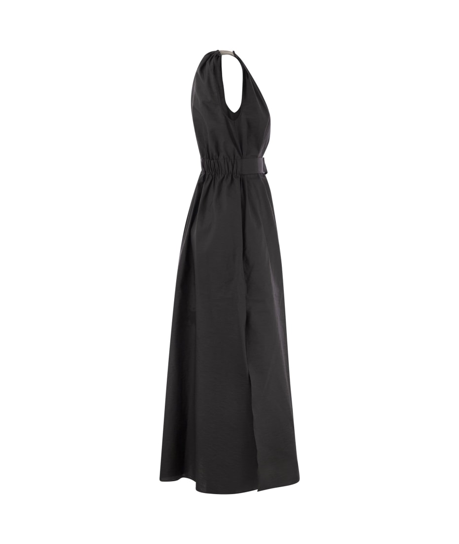 【関税&送料込】Brunello Cucinelli Sleveless Shirt Dress In Brunello Cucinelli - Navy Blue Minimal Tank Dress