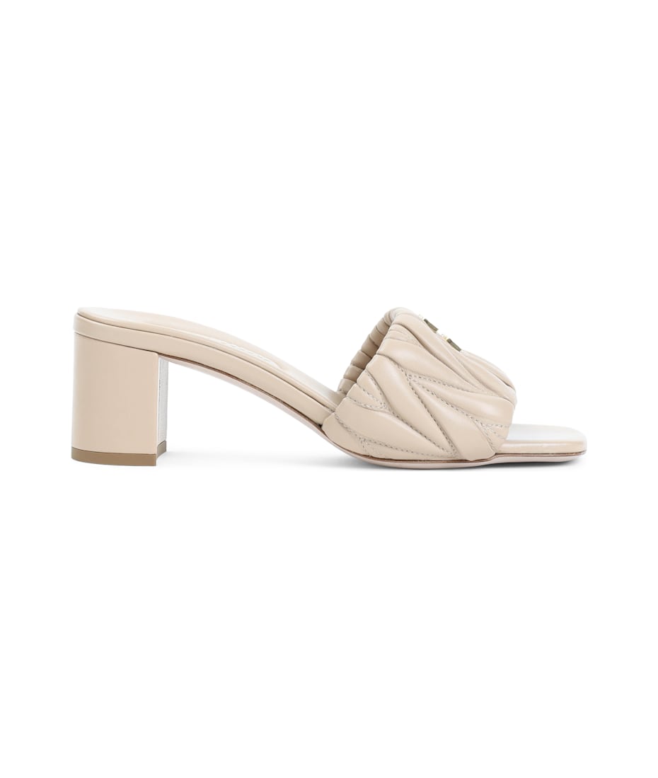 【送関込】MiuMiu☆Nappa Lamb Leather Sandals Miu Miu Nappa Lamb Leather Sandals | italist
