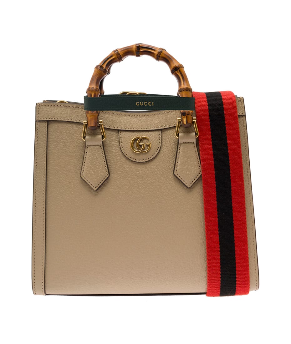 Gucci Diana small tote bag in beige leather