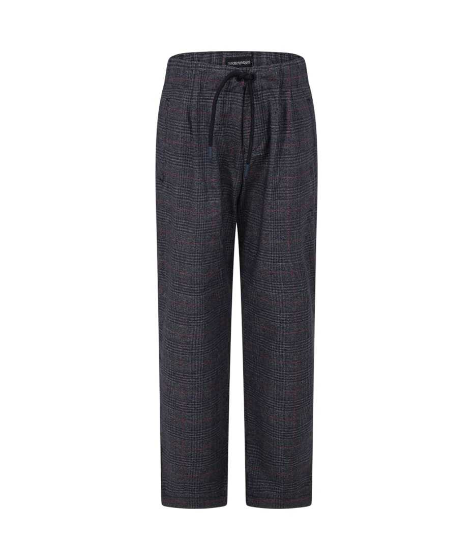 Armani Collezioni Grey Trousers For Boy With Eaglet | italist 