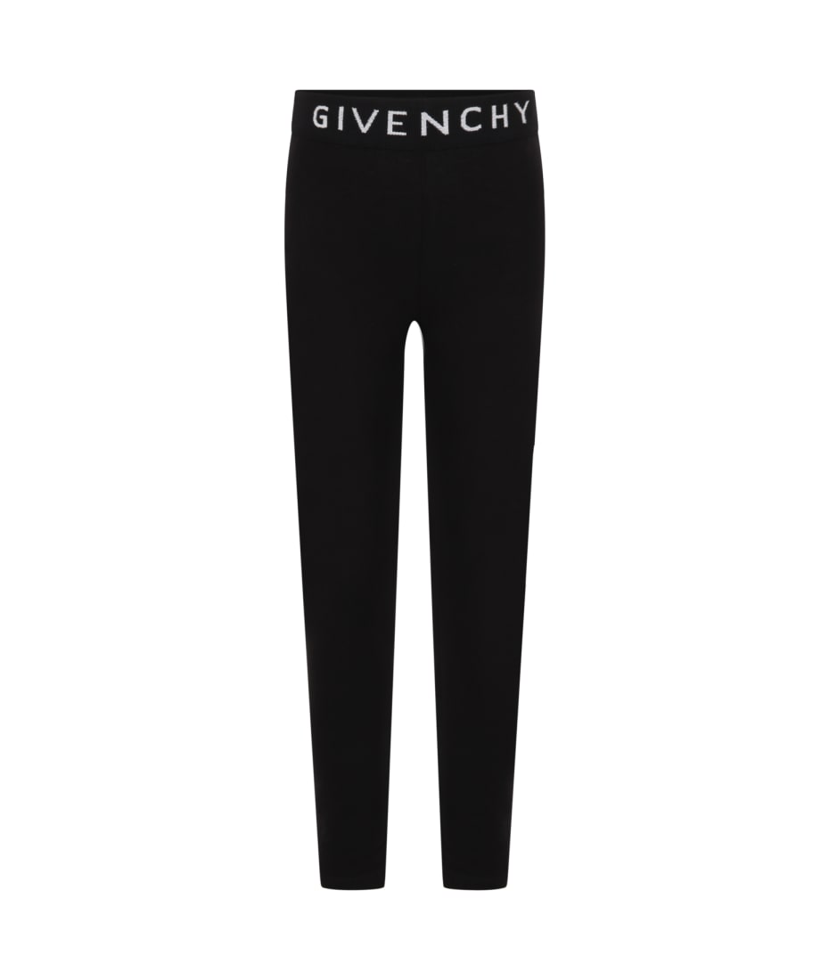 Givenchy Black Leggings For Girl With White Logo | italist, ALWAYS LIKE A  SALE