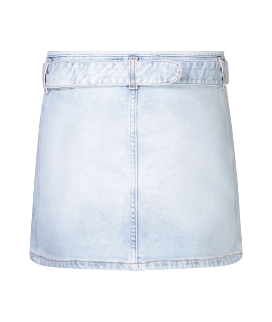 ◆DIESEL◆ DE Flip Skirt Blue A138440JGAA01 A138440JGAA01SS2 Women's Draped bandana mini skirt in stretch nylon