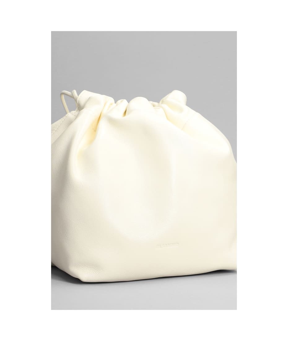 【関税＆送料込み】Jil Sander White Fabric Bag White Dumpling Bag by Jil Sander on Sale