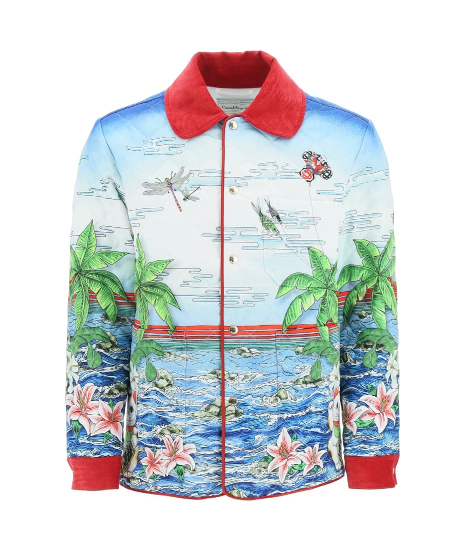 CASABLANCA Men's Ping Pong Jacquard Bomber Jacket