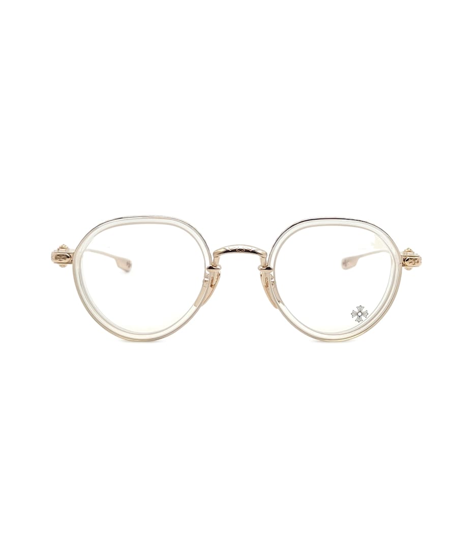 Chrome Hearts Sex T-9 - Crystal / Gold Plated Rx Glasses | italist
