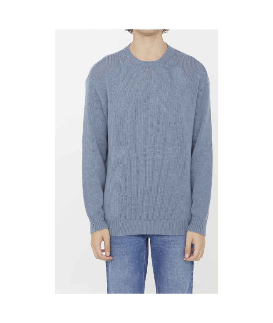 KENNEDI Powder Blue Wool Crewneck Sweater