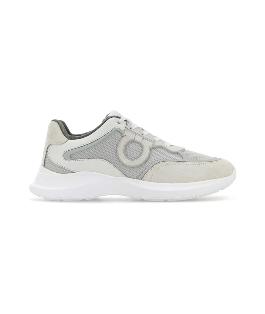スニーカー Salvatore Ferragamo White Leather And Mesh Bay Man Sneakers Ferragamo White Leather And Mesh Bay Man Sneakers | italist