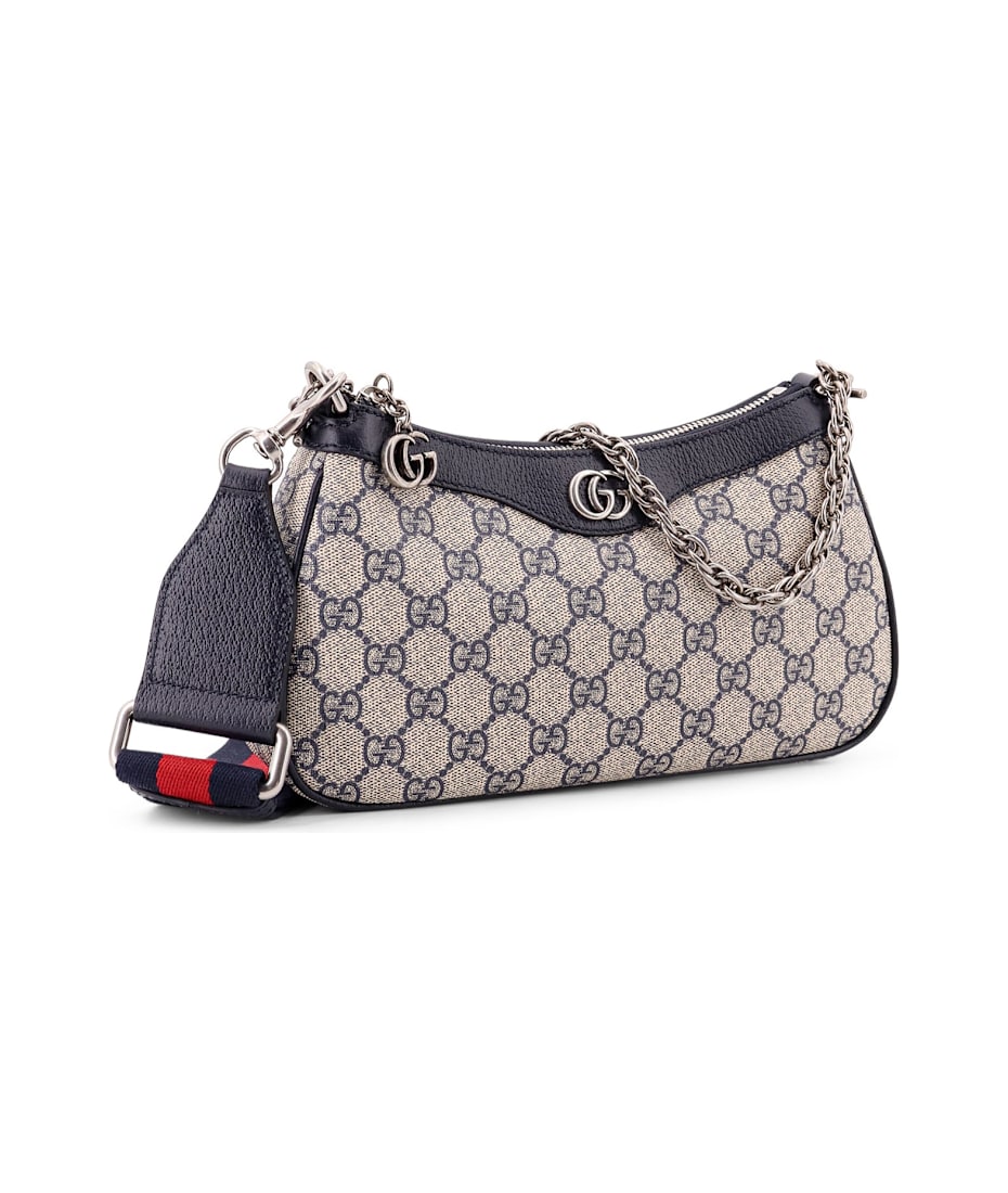 Gucci Ophidia Gg Supreme Fabric And Leather Shoulder Bag