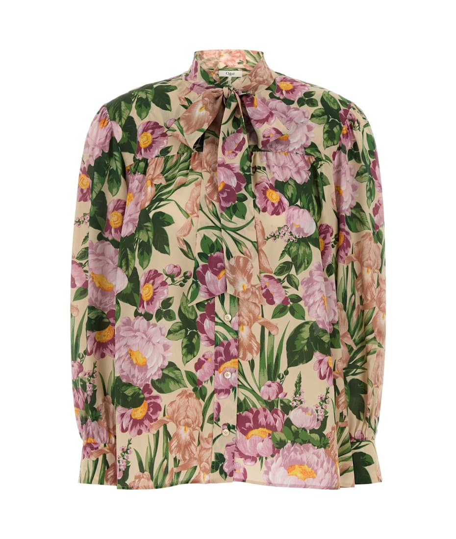Tシャツ・カットソー Chloe FW25 Printed crepe shirt (CH25AHT19992 293) Chloe FW25 Printed crepe shirt (CH25AHT19992 293) (Chloe/T