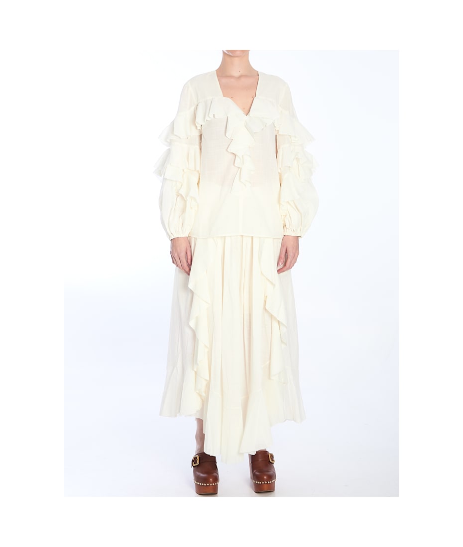 【関税込み】ZIMMERMANN Acacia Ruffle' skirt Zimmermann Acacia Ruffle Maxi Skirt | italist