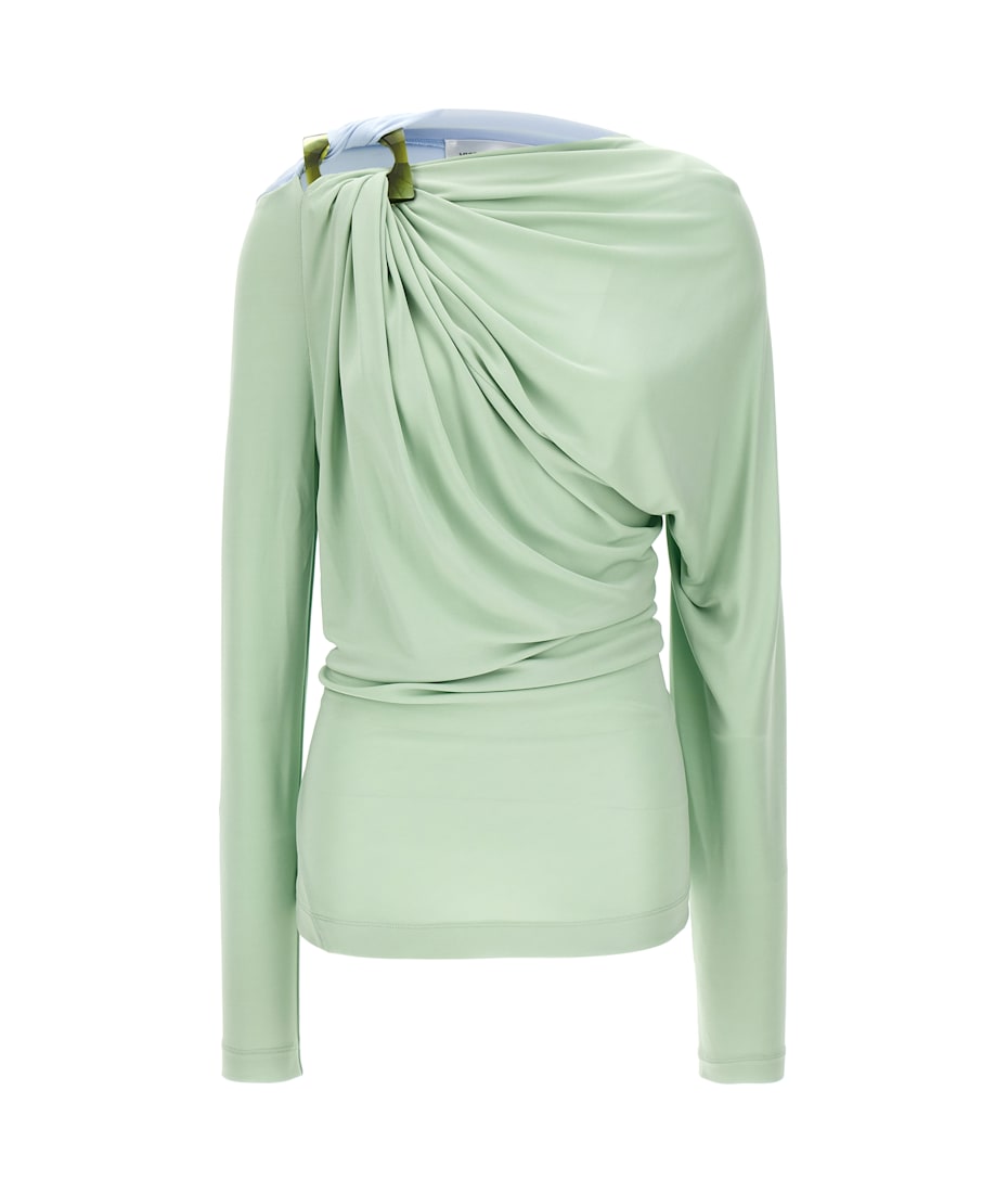 Tシャツ・カットソー Victoria Beckham Draped top (1125WTP006017A JADEICEBERG) Victoria Beckham Draped Top | italist