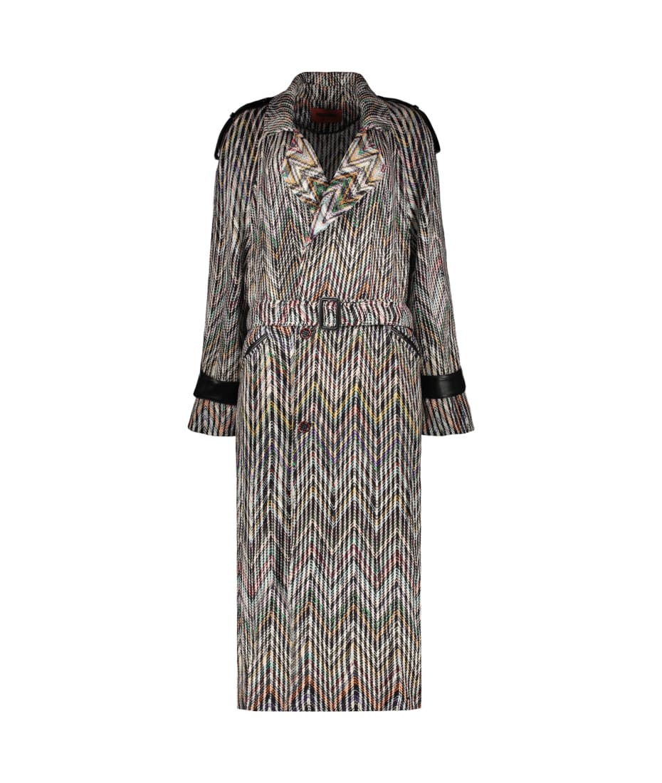 Missoni Italy linen striped deals trench