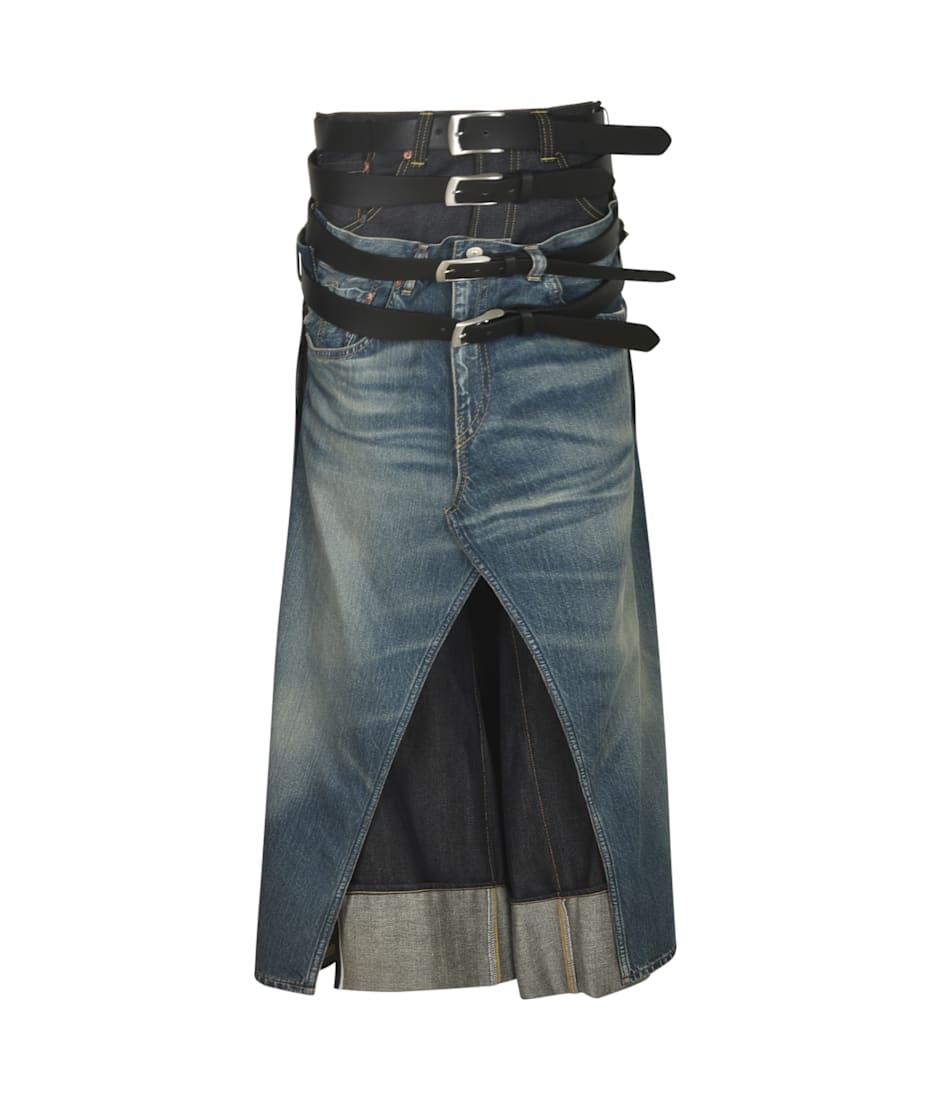 Junya Watanabe Denim Belted Double-layered Jeans | italist