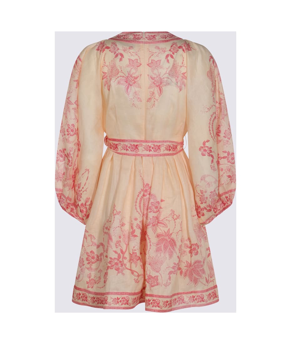 strapless open back dress Pink Paisley Alchemy Structured Midi Dress main image 1
