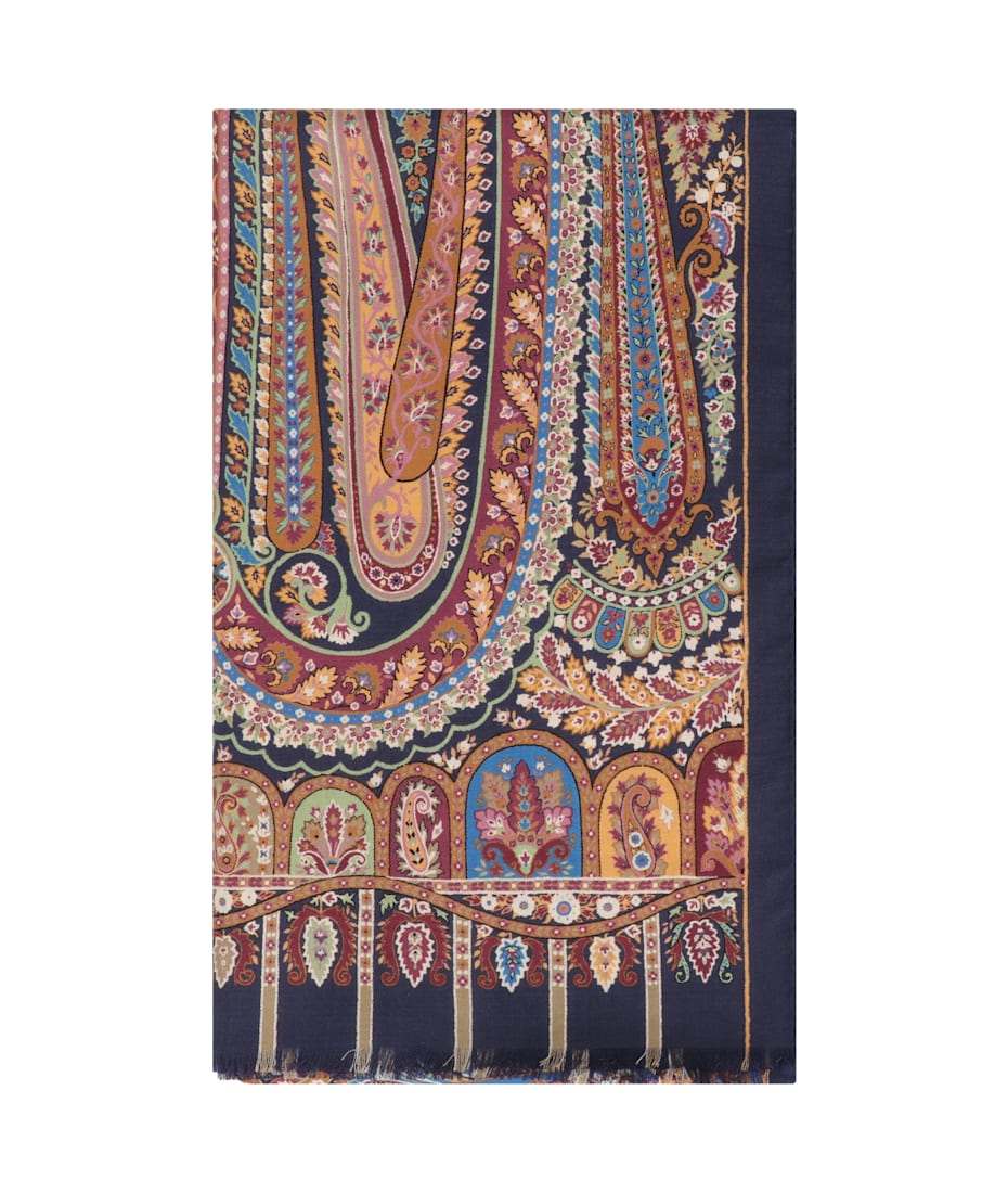 スカーフ ETRO FW23 SCARF WITH PRINT (1D067_91058000) Etro Printed Silk Scarf | italist