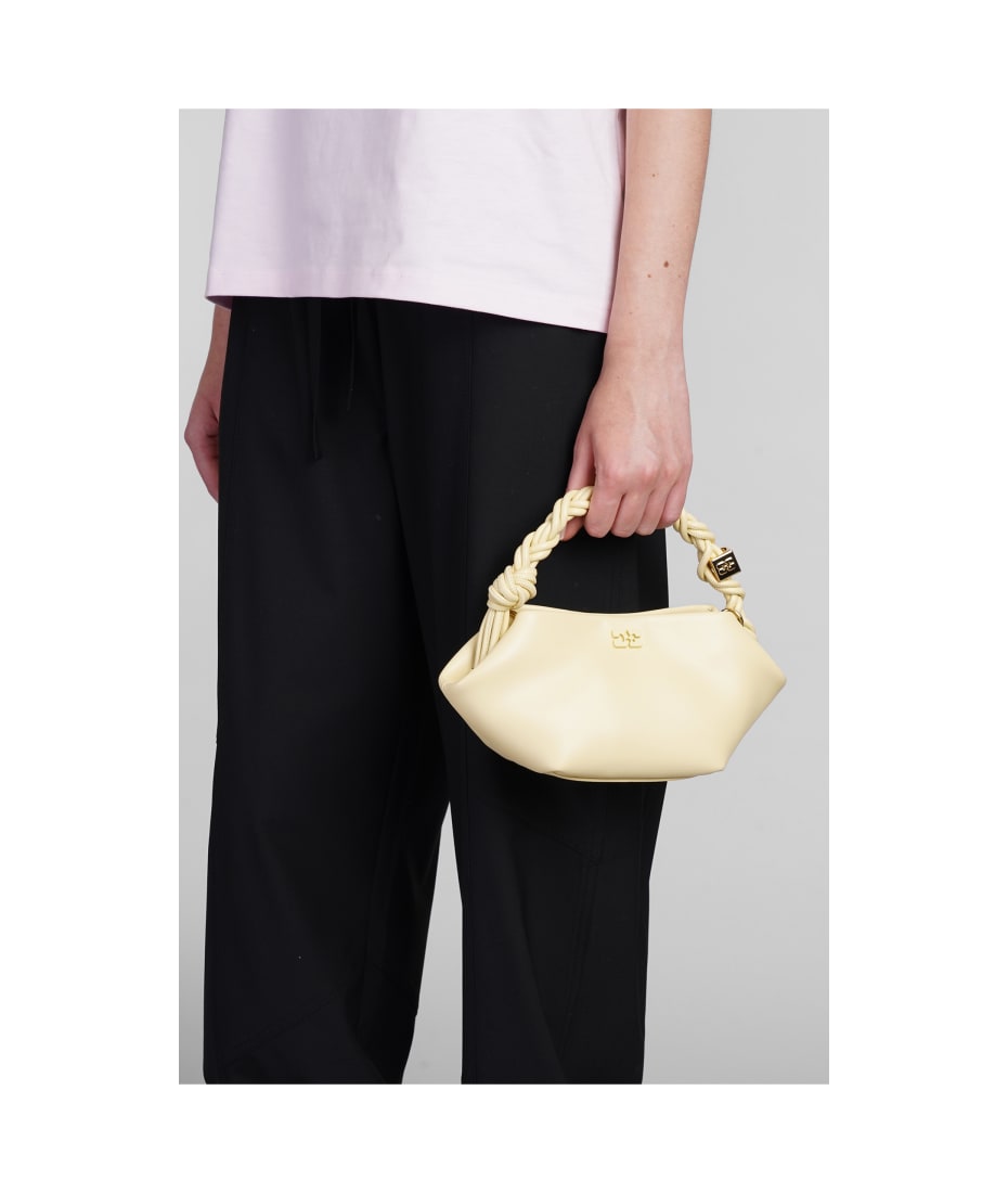 Ganni Bou Bag Mini Shoulder Bag In Yellow Leather | italist