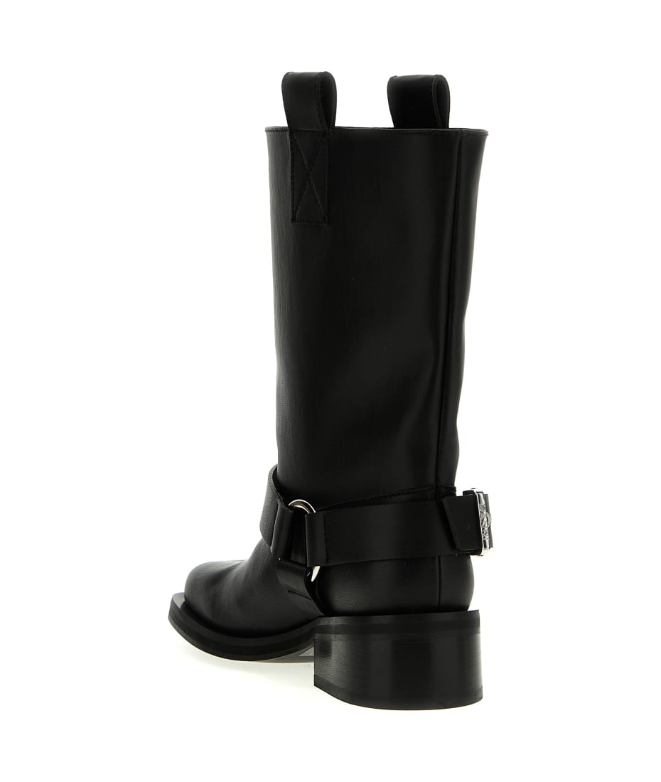 Ganni 'black Mid Shaft Biker' Boots | italist