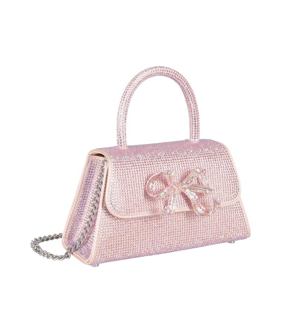 トートバッグ SELF PORTRAIT 'Pink Leather Mini Bow' handbag Pink Leather Bag – self-portrait-US
