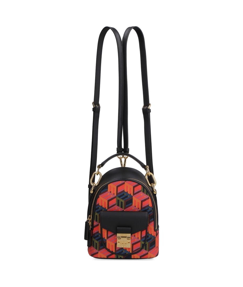 Mcm Stark Crossbody In Cubic Camouflage Nylon In Multicolor