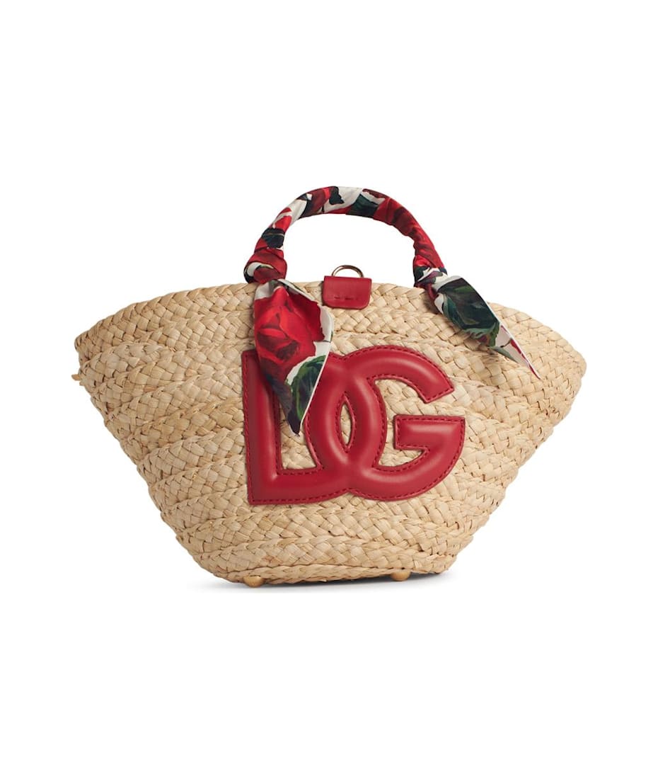 【関税&送料込み】Dolce & Gabbana 'Raffia' Red Corn Blend Dolce & Gabbana 'rafia' Red Corn Blend Shopping Bag