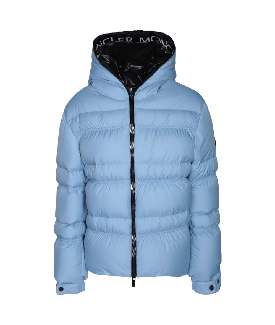 Moncler logo-patch Padded Down Jacket - Blue