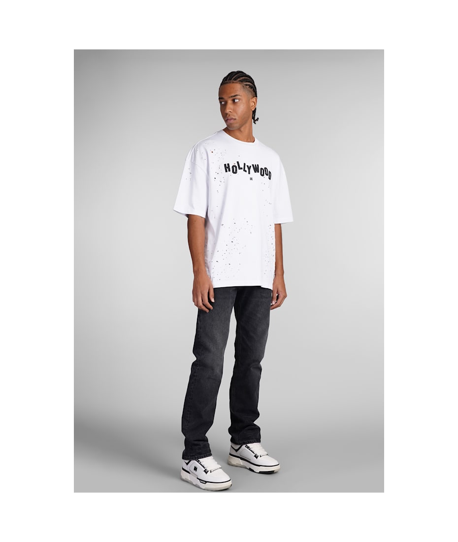 人気 AMIRI Tシャツ スターブラスト コットン 白 メンズ AMIRI Starburst T-shirt | Neutrals | FARFETCH