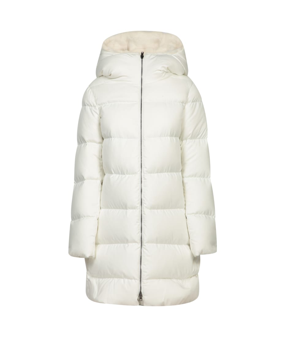 【関税＆送料込み】Herno White Hoods In Arendelle And New L Herno Arenelle White Coat | italist