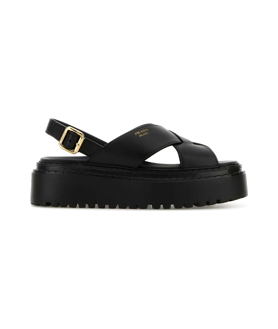 Black Leather Sandals
