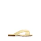 Bottega Veneta Pastel Yellow Leather Riva Slippers | italist