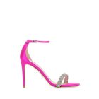 Stuart Weitzman Fuchsia Satin Flamingo Sandals | italist