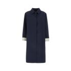【送料&関税込】Miu Miu Navy Blue Cotton Trench Coat Miu Miu: Men's Double-Breasted Coat (Baltic Blue) | DSMNY E-SHOP