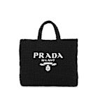 トートバッグ PRADA Black raffia shopping bag (1BG392VOOL2A2T F0002) Prada Raffia Tote Bag Black in Raffia - US