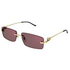 Cartier Eyewear Ct0430s009 Gold Gold Red | italist