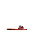 Fendi Coral Leather Baguette Slippers | italist