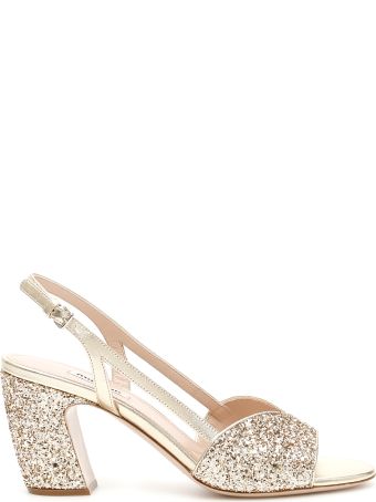 miu miu glitter sandals