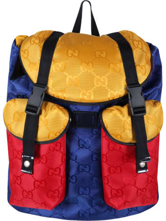 Gucci Multicolor Backpack For Kids With Doubles Gg
