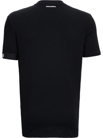 Dsquared2 Black Cotton T-shirt With Logo