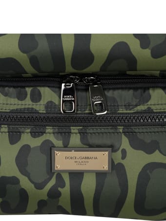 Dolce & Gabbana Nylon Backpack With Leo Print